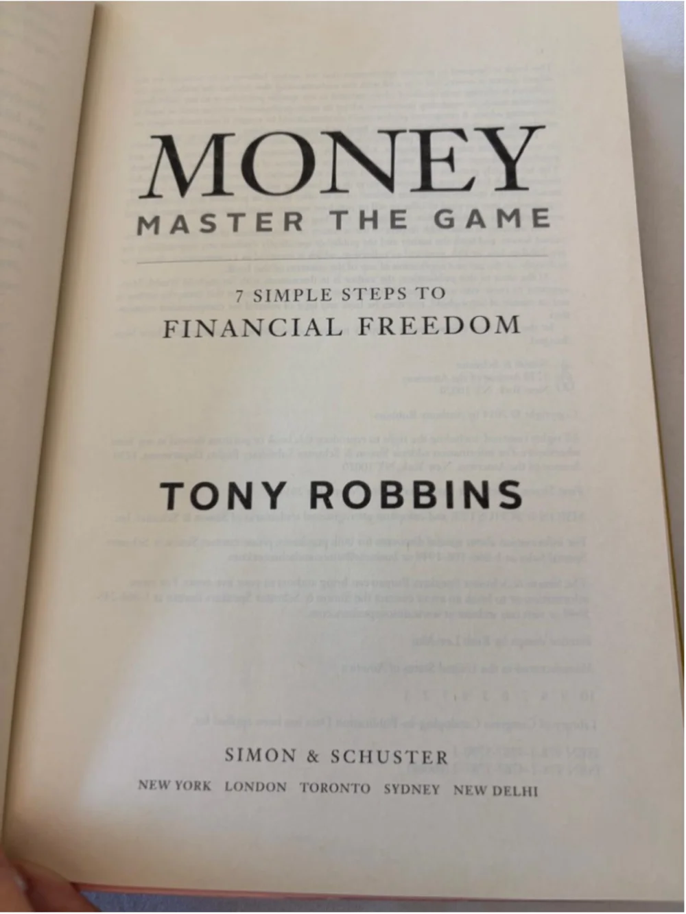 Tony Robbins Money Master The Game Book & Power Talk Audio Set Black Gold #E103